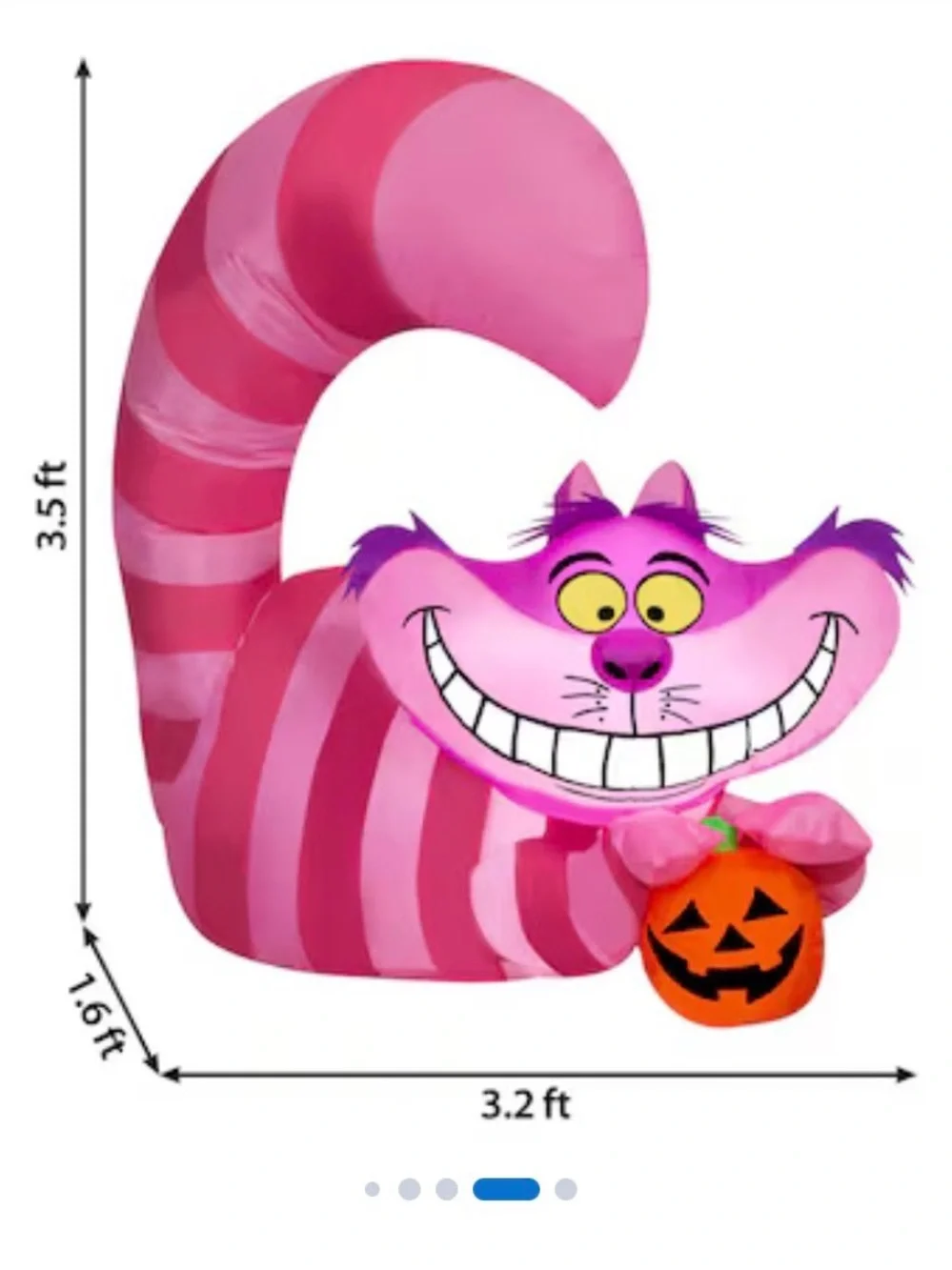 Disney 3.51-ft Lighted Disney Alice in Wonderland Cheshire Cat Inflatable - Picture 7 of 7